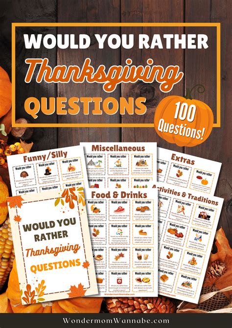 100 Thanksgiving Would You Rather Questions For the Family