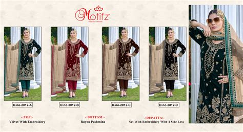 2012 Motifz Velvet Suits – Kavya Style Plus