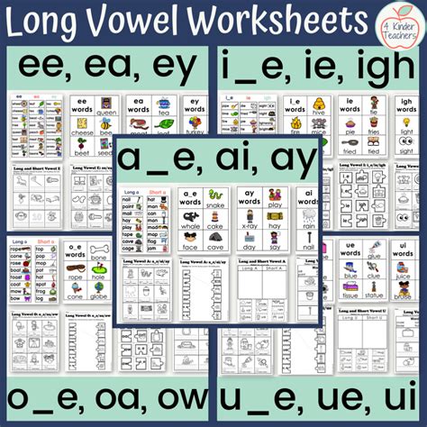 How to Use Long Vowel Worksheets in Your Class - 4 Kinder Teachers