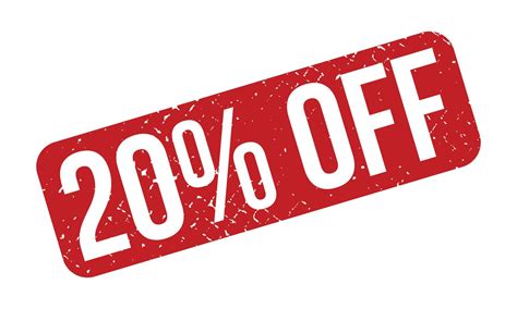 20 Percent Off Rubber Stamp 21334485 Vector Art at Vecteezy