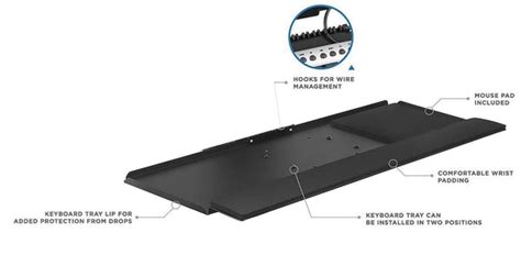 Keyboard VESA Mount with Large Mouse Pad for Comfort and Productivity ...