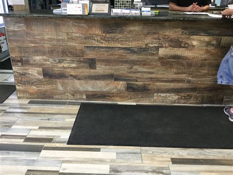 Our front Counter Cincinnati location of Mahogany Red on the bar! And ...