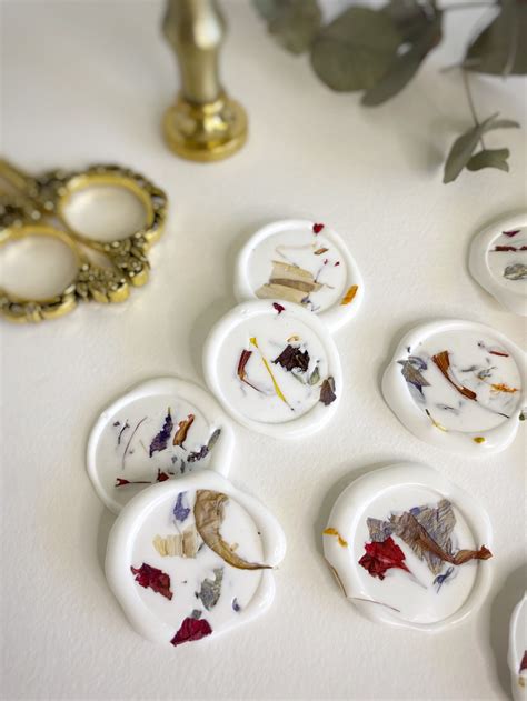 Dried Petal Wax Seal, Wax Seals, Wax Seal Stickers, Self Adhesive Wax ...