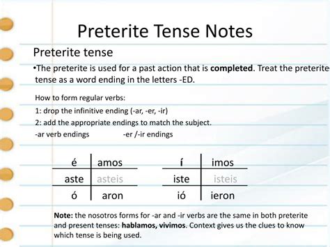Preterite Past Tense Examples - Design Talk