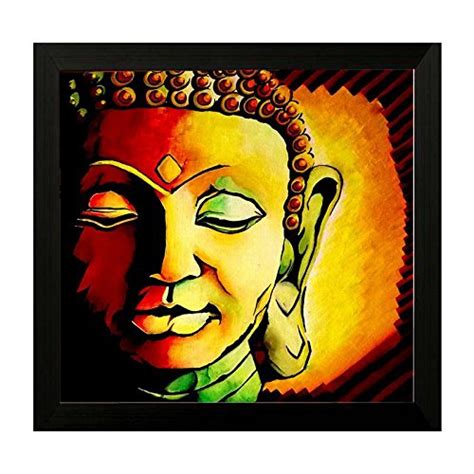 Pintura 'Religious Buddha Designer' Framed Painting (Wood, 35.56 cm x 2 ...