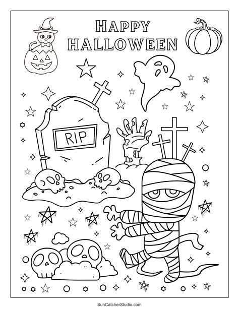 Halloween Coloring Pages and Coloring Sheets – Free Printables, Monograms, Design Tools ...