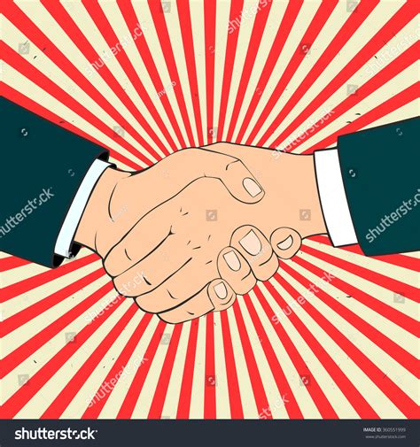 Closeup Business People Shaking Hands Vector Stock Vector (Royalty Free ...