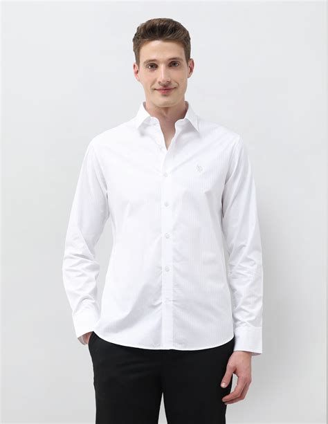 Dobby Self Design Vertical Striped Shirt