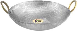 KITCHEN SHOPEE Iron deep Matthar Kadai Frying Pan Heavy Base for ...