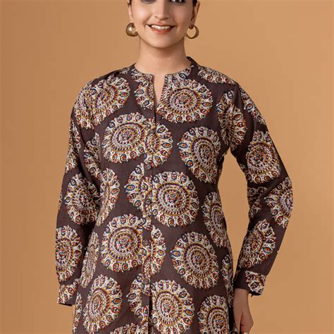 Shop Printed A-Line Pure Cotton Short Kurti 4283 Online - Women Plus