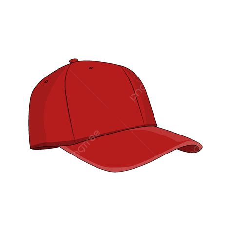 Baseball Cap Vector Art PNG, Red Baseball Cap Hand Painted Clip Art ...