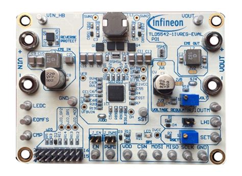TLD5542-1IVREG-EVAL Evaluation Board - Infineon Technologies | Mouser