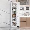 Buy RARZOE Tall Kitchen Pantry Cabinet, Linen Tower Narrow Freestanding ...