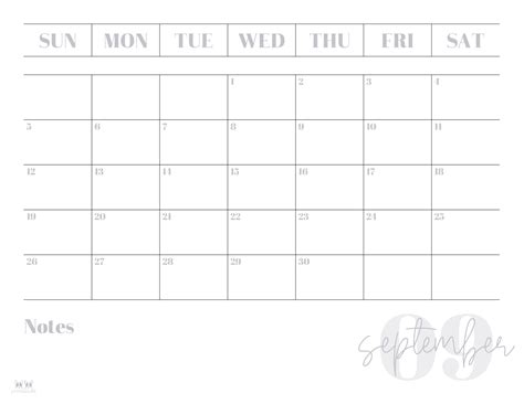 September 2021 Calendars - 15 Free Printables | Printabulls
