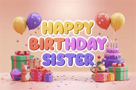 Free Download Happy Birthday Sister Gift Background