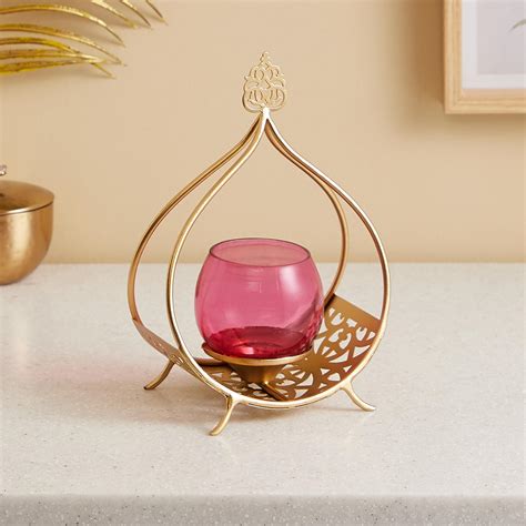 Buy Rylee Iron and Glass Votive Candle Holder with Frame from Home ...
