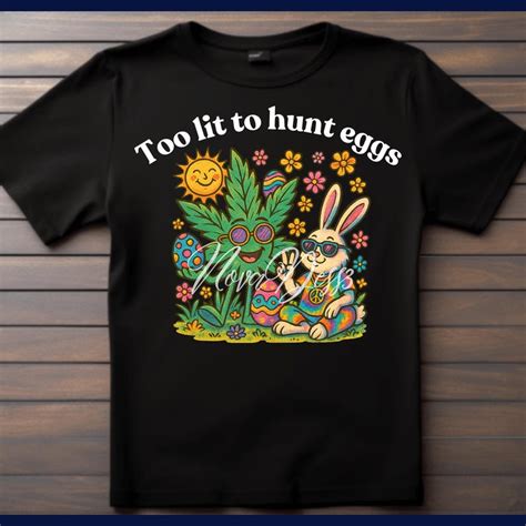 Happy 420 Easter Day Eggs Hippie Bunny Weed Marijuana Funny Colorful ...