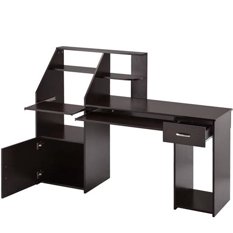 Harper&Bright Designs Computer Desk with Cabinet, Home Office Desk ...