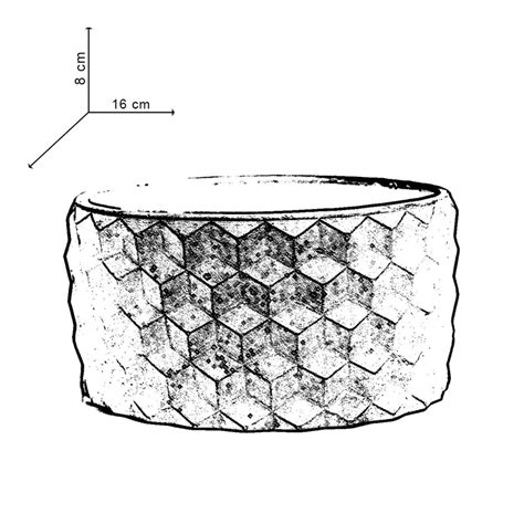 Cubetopia-Cement Finish-Patterned plant bowl – Greyt