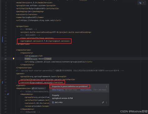 IDEA:Properties in parent definition are prohibited-CSDN博客
