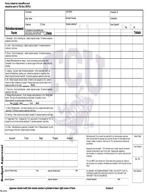 Purchase Reimbursement Request Form Templates | pdfFiller