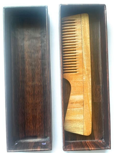 Buy Neem Wooden Comb With wooden box for maintaining proper Hygiene for ...