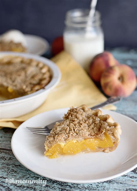 Easy Peach Crumble Pie with Brown Sugar Topping