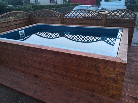 Custom Above-Ground & Partially In-Ground Fiberglass Pools