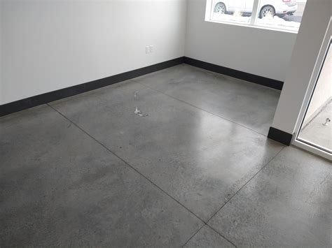 Grey Stained Concrete Floors A Team Stained And Polished Concrete