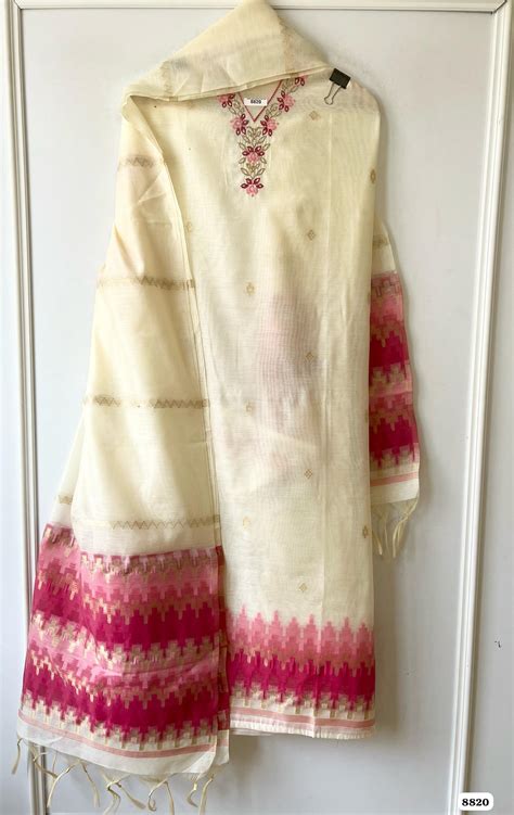 Pure jamdani woven unstitched