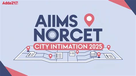 AIIMS NORCET 8 City Intimation Slip 2025 Out, Check City Allotment