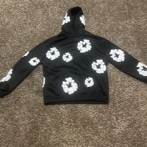 flower hoodie - Depop | Hoodies men, Men's coats and jackets, Black hoodie