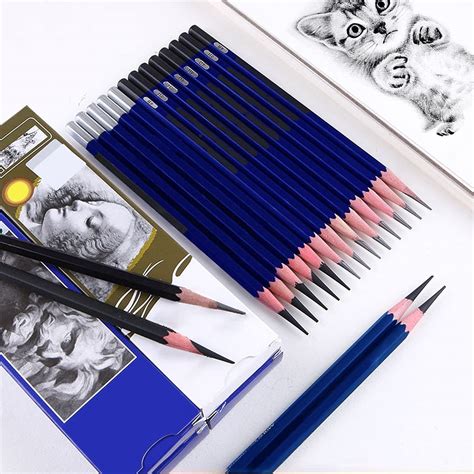 wolpin Drawing Pencils Graphite Pencil for Fineart Artists (Pack of 12 ...