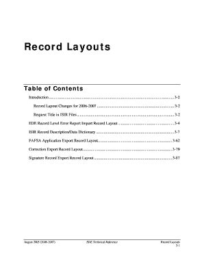 Fillable Online fsadownload ed 32 Record Layout Changes for 20062007 ...