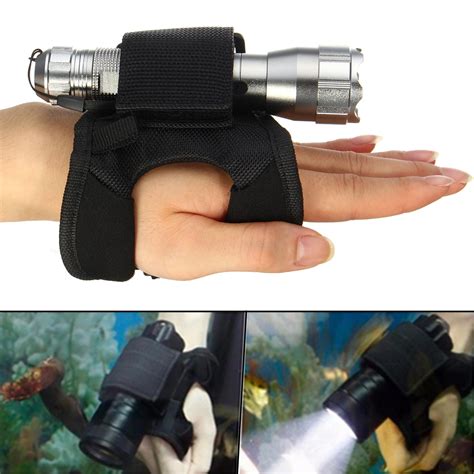 Torch Holder Diving Flashlight Glove Holder - Adjustable Underwater LED ...