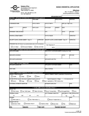 FL Badge Credential Application 2011 - Fill and Sign Printable Template ...