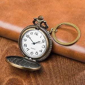 Seven Square Premium Green Crystal White Dial Antique Metal Keychain ...