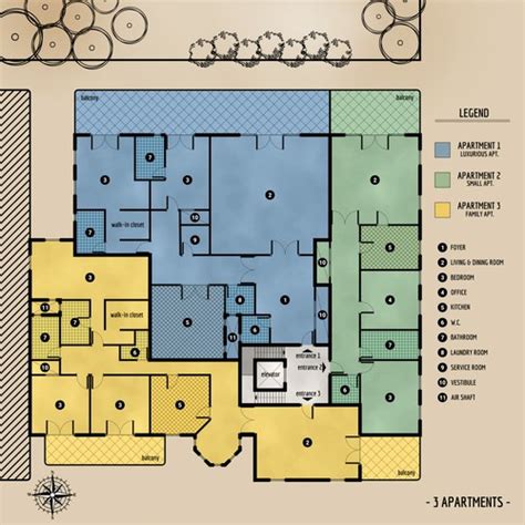 3 Apartments Map | Cthulhu Architect