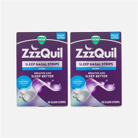 FSA Eligible Vicks ZzzQuil Sleep Ultra Nasal Strips, Clear, 26 ct. (2 ...
