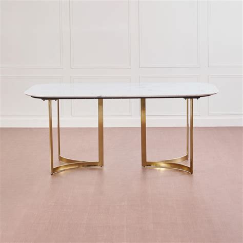 Buy Vogue Ariana Banswada Marble Top 6-Seater Dining Table - White from ...