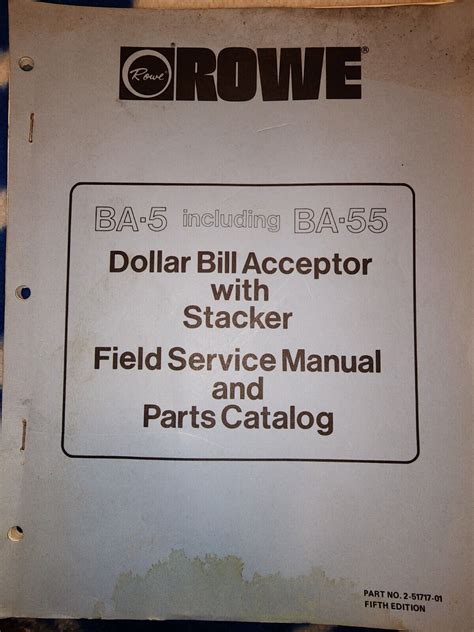 Buy Rowe Jukebox BA-5 BA-55 Manual Dollar Bill Acceptor Online at ...