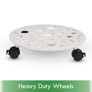 Sharpex Pack of 1 Metal Caddy Iron Dolly on Round Rack Rustproof Sturdy ...