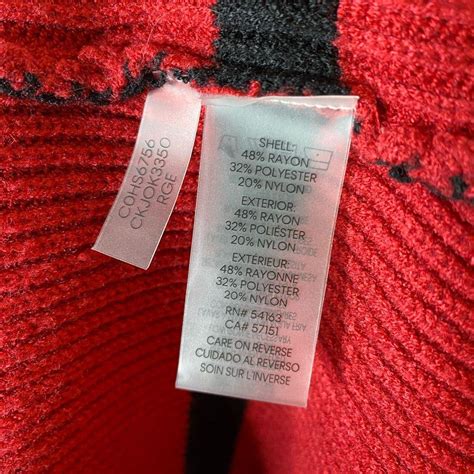 Calvin Klein Red Stripe Sweater, Size Large,... - Depop