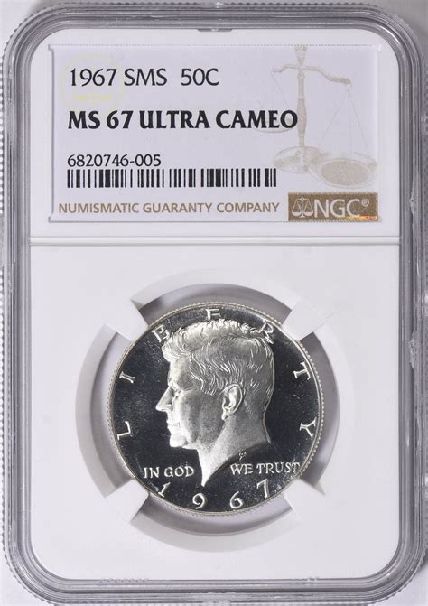 1967 Kennedy Half Dollar SMS NGC MS-67 UC (Item 1603208 ...