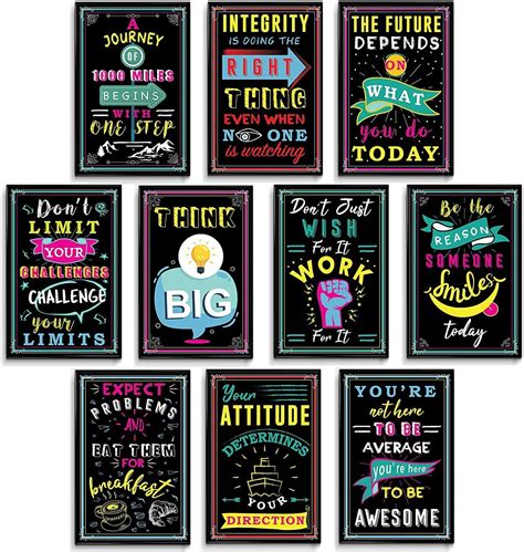 Throwback Traits Inspirational Classroom Posters Set Of 10 Motivational ...