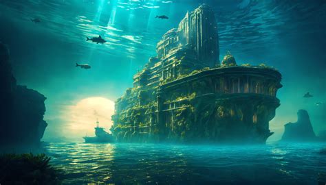 Lexica - Mysterious deep-sea Atlantis civilization photorealistic rendering
