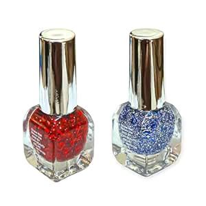 Buy Lui Pui Matte Glliter Finish Nail Paint Set Of 2 Highly Pigmented ...