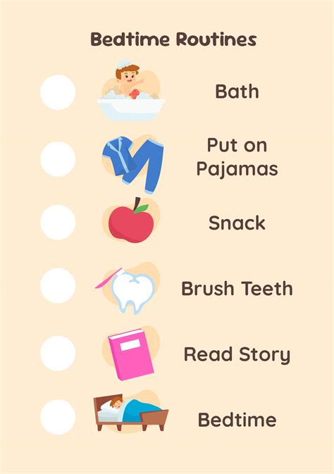 Bedtime Routine Chart Free Printable - King Printables