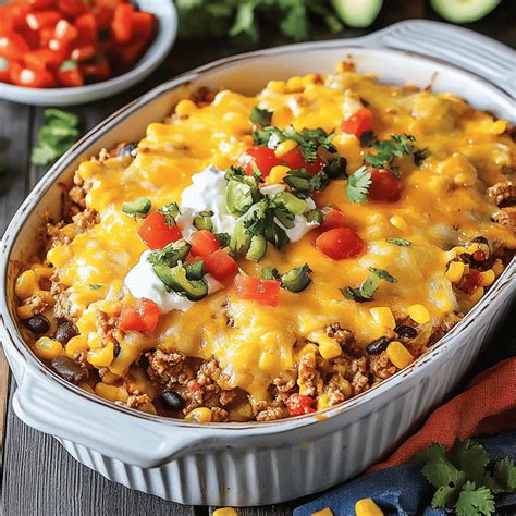 Tex Mex Casserole Recipe - sarahrecipes.com