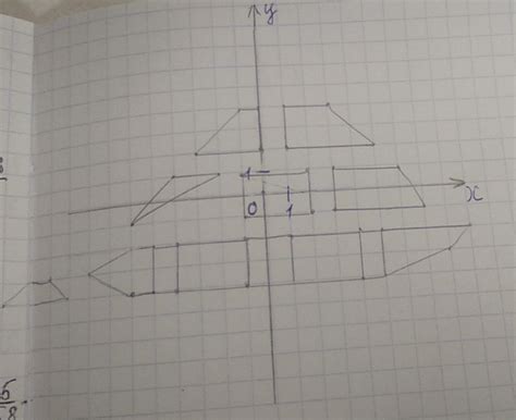рисунок по координатам (-8;-3); (-6;-4); (5;-4); (8;-3); (9;-2); (5;-2 ...